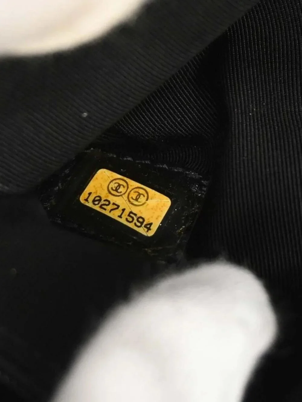 Chanel Black Yellow Canvas Camellia No.5 CC Handbag 168396